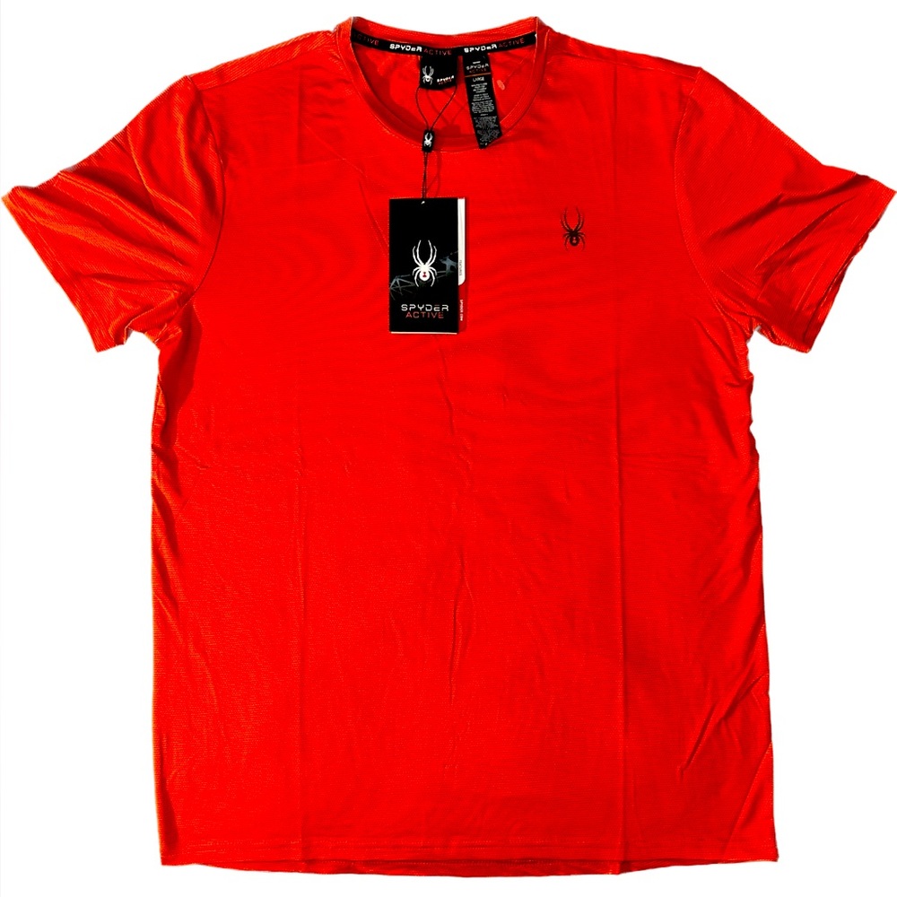 SPYDER ACTIVE MEN'S LARGE T-SHIRT RED & BLACK